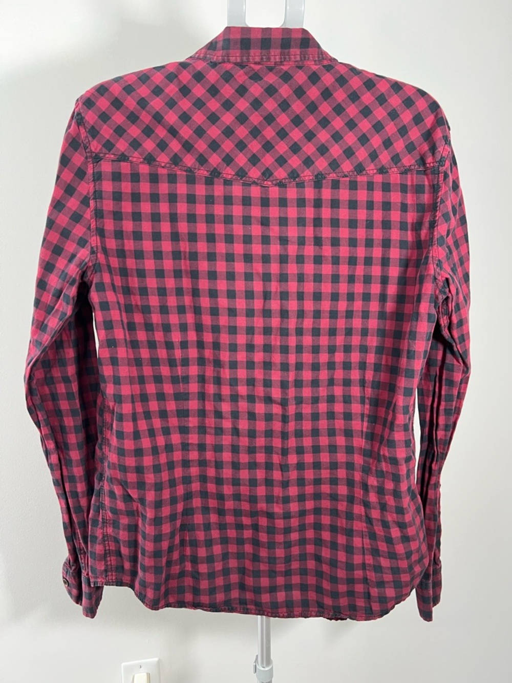 Men’s Mavi - Red and Black Buffalo Fitted Plaid Shirt - Picture 3 of 4